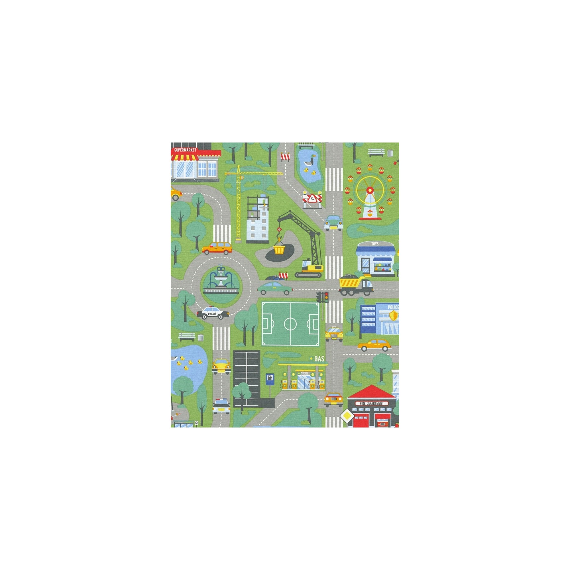 Ύφασμα παιδικός χάρτης πόλης - NT-308053